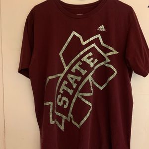4/$50 Adidas MISSISSIPPI STATE Tee Shirt Men’s LARGE